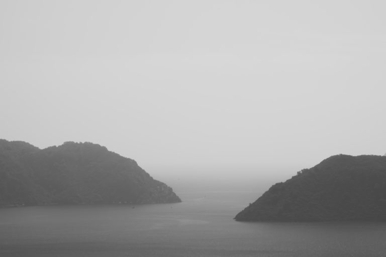 Landscape with the mountains and islands