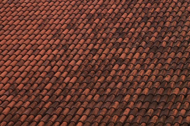 red tile roof texture background