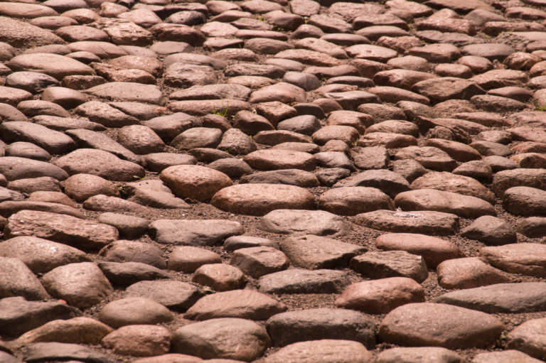 Stone road cobble texture background